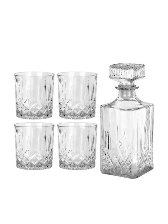 Vilde Glass Whiskey Decanter with Stopper & Glasses 900ml 5pcs