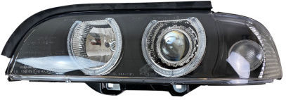 Front Car Lights Angel Eyes Bmw E39 1995-2003 Black H7 Bulbs Set 2 Pieces Swb07dib