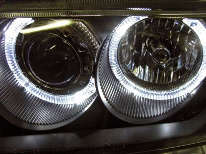 Front Lights Angel Eyes VW Golf IV R32 Chrome Without H7 Bulbs Set 2 Pieces