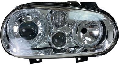 Front Lights Angel Eyes VW Golf IV R32 Chrome Without H7 Bulbs Set 2 Pieces