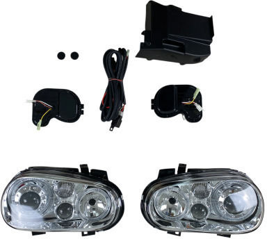 Front Lights Angel Eyes VW Golf IV R32 Chrome Without H7 Bulbs Set 2 Pieces