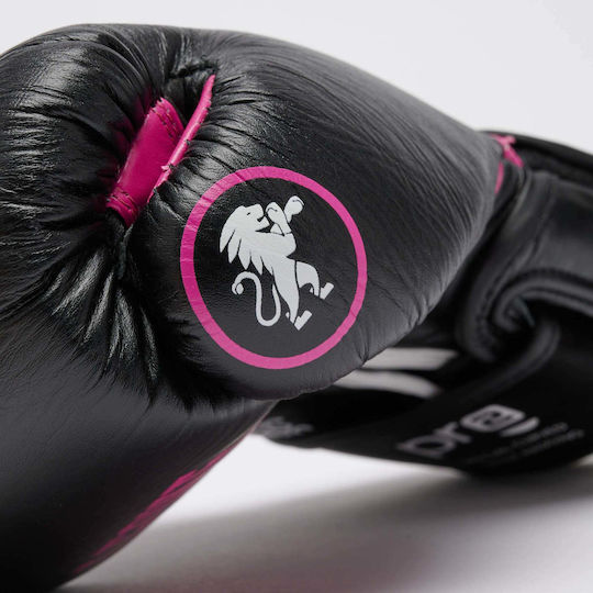 Leone 1947 Leather Boxing Gloves for Competition Black/Fuchsia