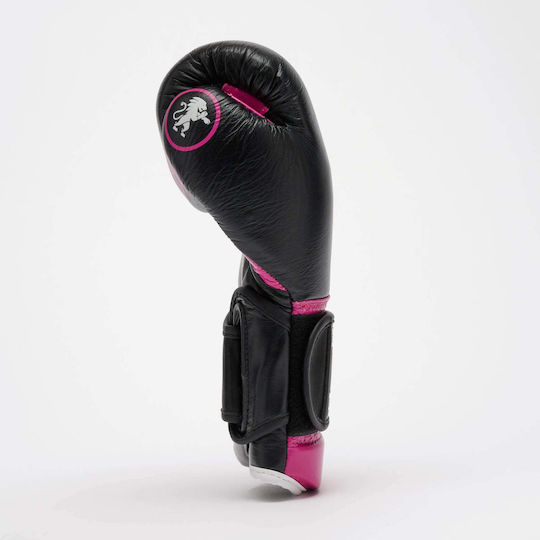 Leone 1947 Leather Boxing Gloves for Competition Black/Fuchsia