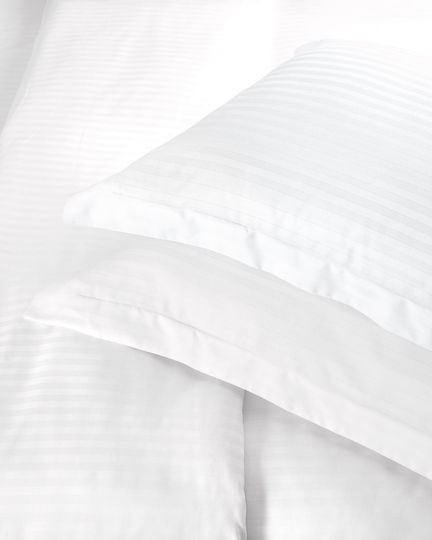 Rythmos Sheet King Size 280x300cm. Satin Stripes White