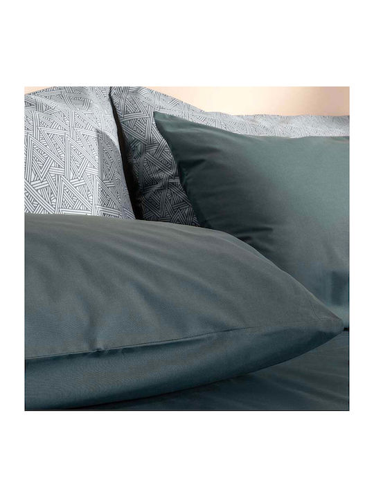 Cannon Sheet Set with 2 Pillowcases Super-Double with Elastic 160x200+33cm. Fresh N.atlantic 3pcs