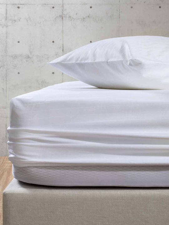 Charisma Sheet Sets Queen with Elastic 160x200+40cm. Elegance White 4pcs