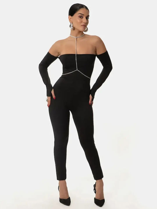 One-Piece Strapless Jumpsuit Sleeves Size One Size