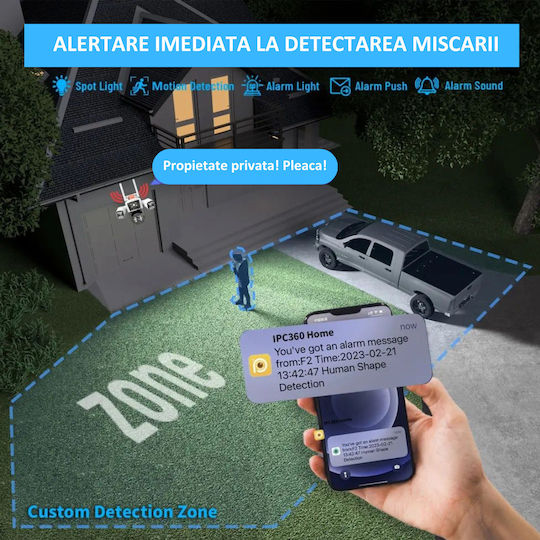Wifi 6k Surveillance Camera 12mp 3 Lenses App Control Two-way Communication Auto Tracking Multi Lens