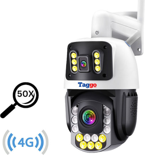 Cameră Supraveghere Conexiune 4G 8MP 4K Zoom Optic 50x Vedere Nocturnă Color