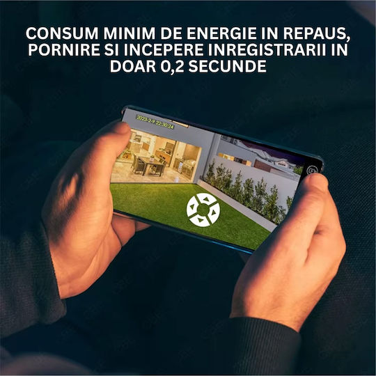Wi-Fi Камера За Наблюдение Соларен Панел 8MP 20x Оптичен Зуум Метална Конструкция IP66 Защита Двупосочна Комуникация Моментални Известия При Засичане На Човек