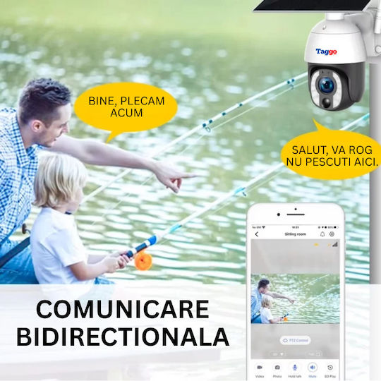 Überwachungskamera Solar Panel 8mp Wi-Fi Verbindung 20x Optischer Zoom Zwei-Wege-Kommunikation