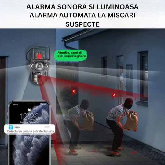 4g Surveillance Camera Sim Card 10x Zoom 3 Screens 4k Resolution Human Detection Auto Tracking Ip66