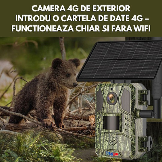 Cameră de Supraveghere Solară 4G 16MP Foto 4MP Video Panou Solar 4W Baterie 7800mAh Detectare Mișcare Audio Bidirecțional IP66