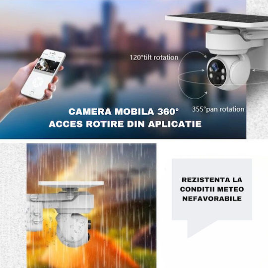 4g Solar Surveillance Camera Sim Card 5mp Solar Panel App Control Waterproof