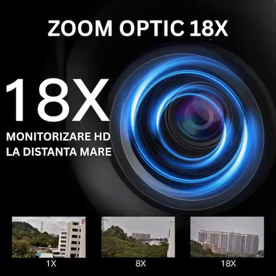 Wi-Fi Surveillance Camera 5MP 18x Optical Zoom Motion Detection IP66