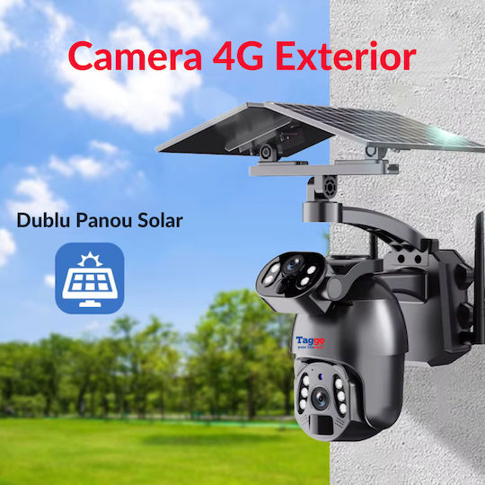 4G Ultra HD Surveillance Camera Dual 6MP Camera Solar Charging App-Controlled Rotation IP66 Waterproof