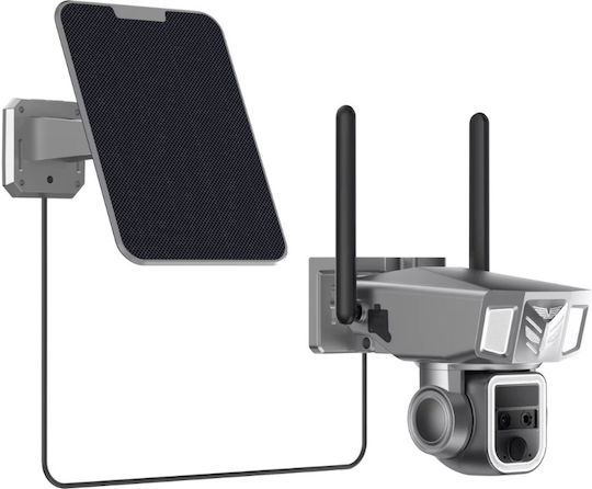 4g 2k Ultra Hd Surveillance Camera Dual Lens 20x Optical Zoom Solar Charging App-controlled Rotation Ip66 Water Resistant