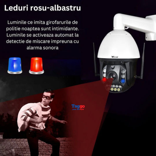 Cameră de Supraveghere 4G 4K Ultra HD Zoom Optic 99x Rotire 360° Controlată prin Aplicație IP66 Rezistentă la Apă
