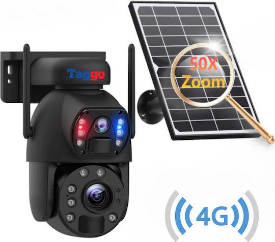Cameră de Supraveghere 4G 3K Ultra HD Zoom 50x Cameră Dublă 10W Încărcare Solară Rotire Controlată prin Aplicație Impermeabilă IP66