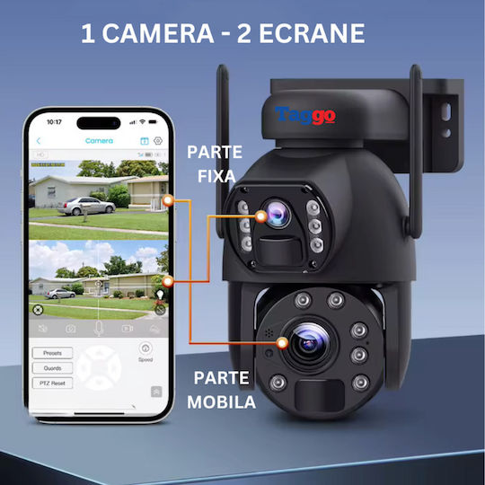 Cameră de Supraveghere 4G 3K Ultra HD Zoom 50x Cameră Dublă 10W Încărcare Solară Rotire Controlată prin Aplicație Impermeabilă IP66