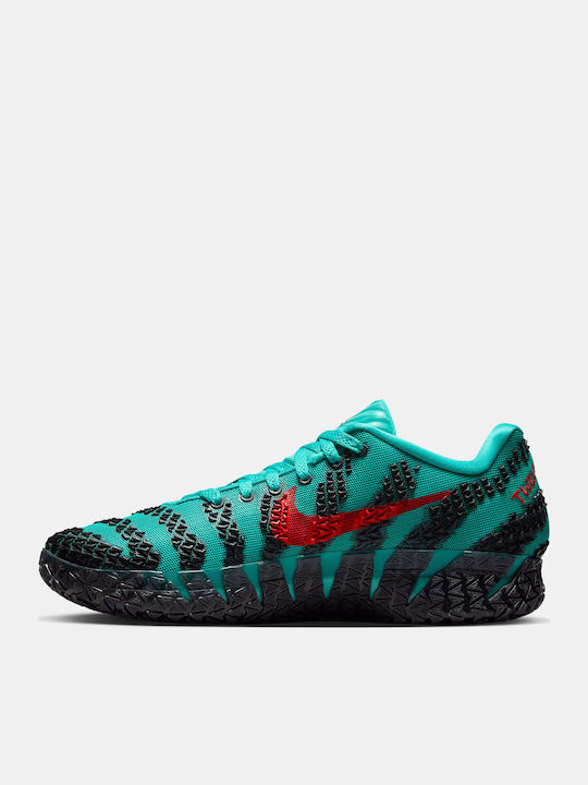 Ja 3 Low Basketball Shoes Turbo Green / Black / White / University Red