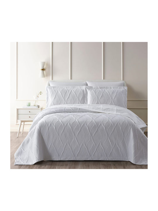 Liolios Home Lily Σετ Σεντόνια Υπέρδιπλα 250x240εκ. White (4τμχ)