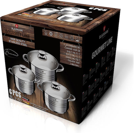 Blaumann Gourmet Line Set De Oale Din Oțel Inoxidabil 6 Piese Blaumann Gourmet Line Set De Oale Din Oțel Inoxidabil 6 Piese
