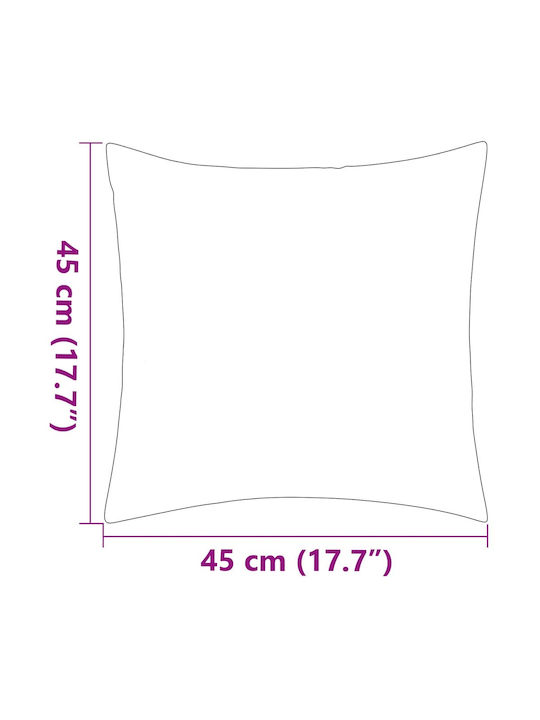 vidaXL Възглавница за диван Сива 45x45см