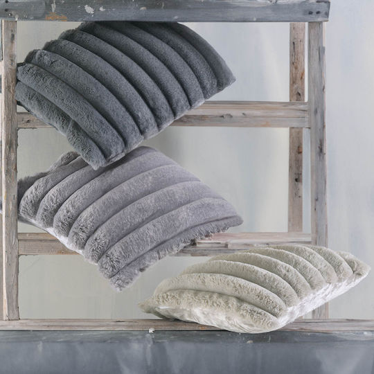Rythmos Decorative Pillow Case Trinity Fur Dark Gray 40x40cm