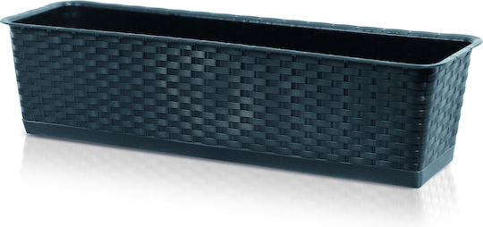 Prosperplast Ratolla Каспо Пластмасово Сиво 68.5x17.3x15см 2бр