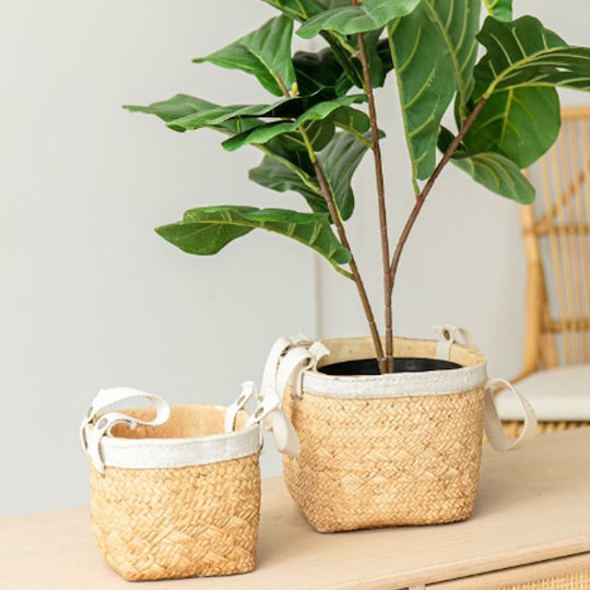 Artekko Plant Pot Concrete Beige 16x16x14cm 2pcs