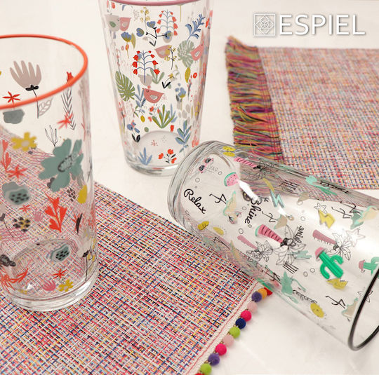 Espiel Σουπλά Πλαστικό Ροζ 45x30cm 6τμχ