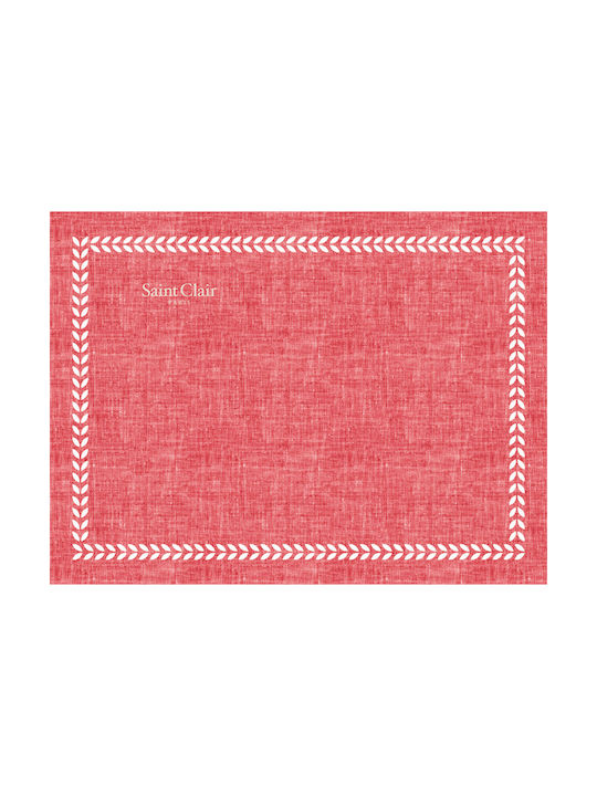 Saint Clair 3007 Σουπλά Υφασμάτινο Κόκκινο 45x33cm 4τμχ