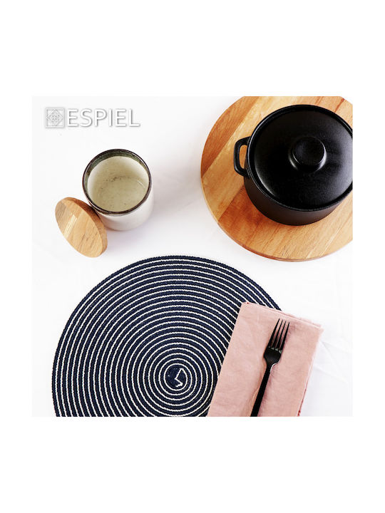 Espiel Round Plastic Placemat Blue 38cm PUL510