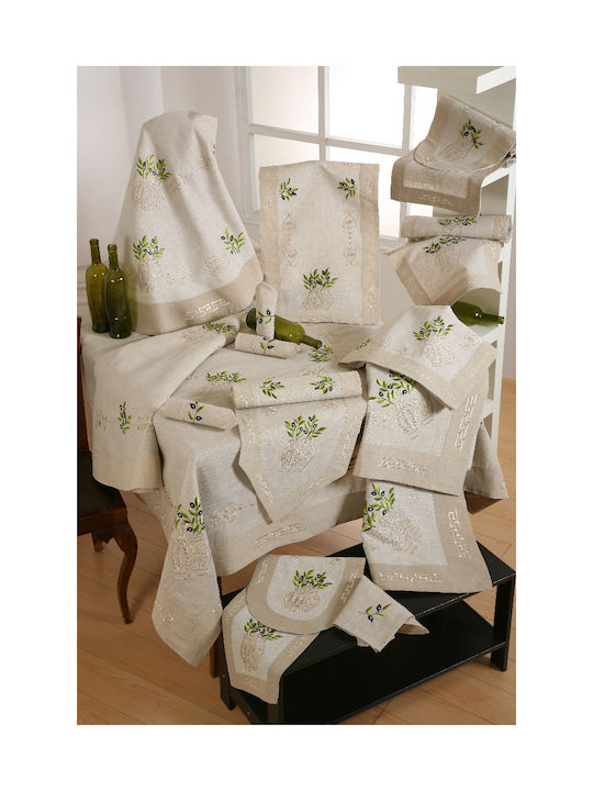 Silk Fashion Σουπλά Υφασμάτινο Μπεζ 50x35cm 12τμχ