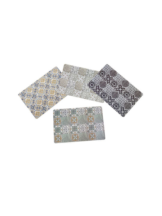 General Trade Gusto Casa 43.5x28.5cm Σουπλά Πλαστικό Ασημί 43.5x28.5cm 6τμχ