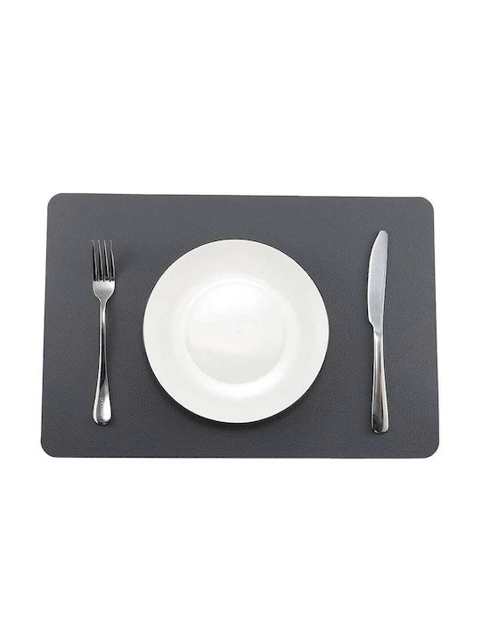 Yuk Σουπλά από Δερματίνη Γκρι 45x30cm 6τμχ Yuk Σουπλά από Δερματίνη Γκρι 45x30cm 6τμχ