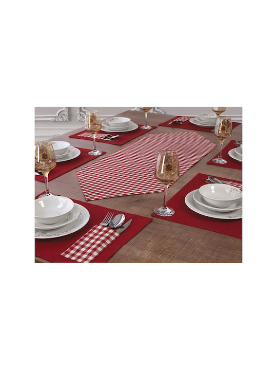 Oriana Ferelli Placemats Tesatura Roșu 110x40cm 6buc