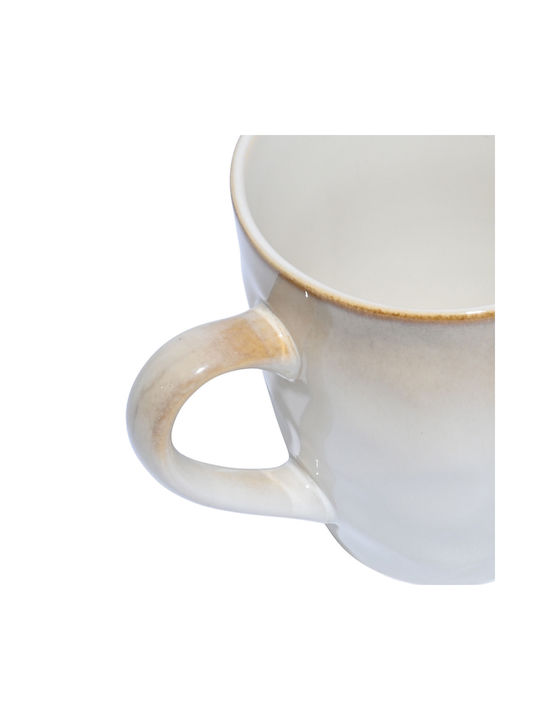 Estia Vignette Stoneware Mug Ceramic White 400ml
