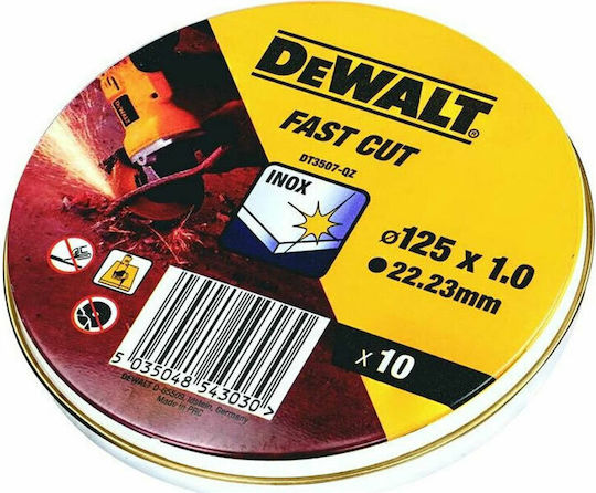 DEWALT Δίσκος Κοπής Μετάλλου 125mm 10τμχ