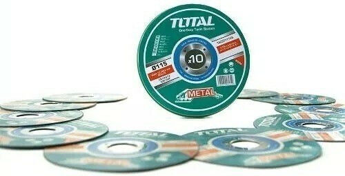 Total Δίσκος Κοπής Μετάλλου 115mm 10τμχ