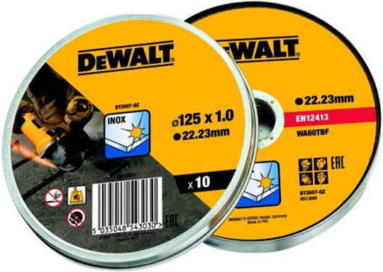 DEWALT Δίσκος Κοπής Μετάλλου 125mm 10τμχ