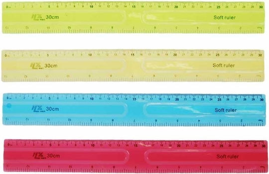 Next Flexi Set 48 Plastic Transparent Rulers (Various Colours) 15272-02AI-2