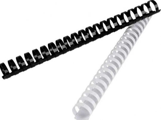 DSB Kunststoff-Rücken / Spirale Buchbinden 22mm Plastikspirale Weiß 22mm 50Stück