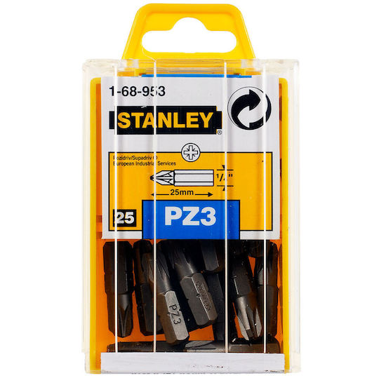 Stanley Bit Șurubelniță Cruce Vârf Pozidriv 1/4" PZ3x25mm