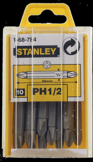Stanley Σετ 10 Μύτες Κατσαβιδιού Σταυρός