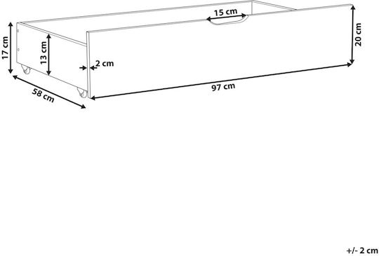 Beliani Bettkasten aus Holz Gray