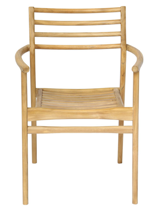 Outdoor Chair Wooden Moosen Natural 2 Pieces 59x60x78cm