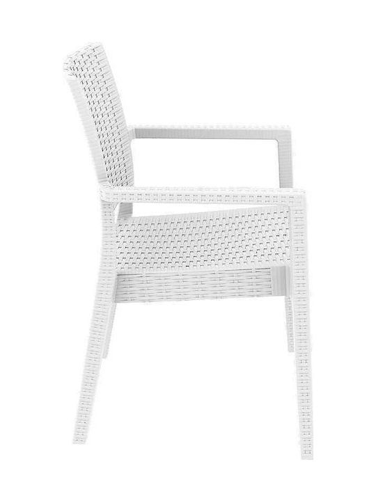 Outdoor-Stuhl Polypropylen Ibiza White 58x59x87εκ.