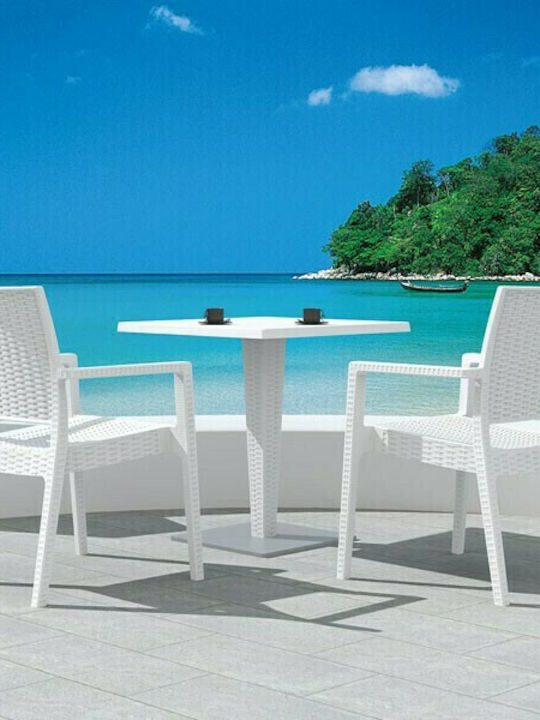 Outdoor-Stuhl Polypropylen Ibiza White 58x59x87εκ.